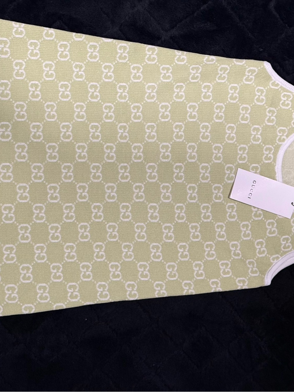 Gucci Pale Green & White Monogram short dress - Picture 7 of 11